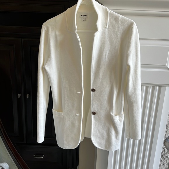 White J crew sweater blazer